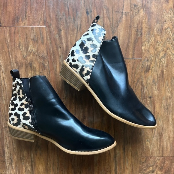 hlysgo Shoes - Leopard Print Women’s Ankle Boots